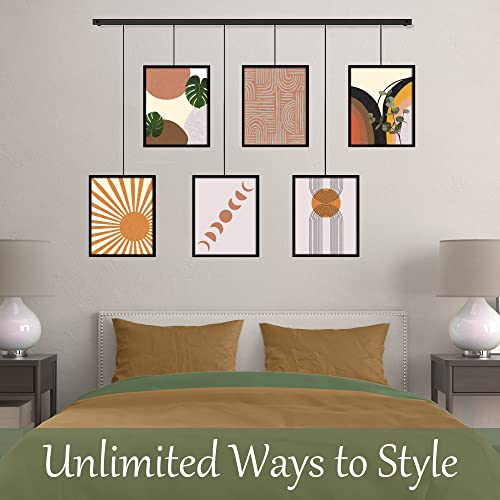 Villa Posh Boho Wall Decor Art Prints - Set of 6 Mid Century Modern Decor on Canvas Style Cardstock - Neutral Wall Art Minimalist Wall Art Pictures For Wall Eclectic Wall Art - 8x10 Prints UNFRAMED