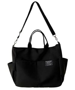 hobo bag unisex tote bag stylish students casual large canvas handbag school shoulder bag