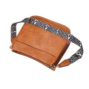 FjcCfrFw Purses for Women Crossbody Bag,Leather Cross body Hobo Purse,Guitar Leopard Strap Handbag