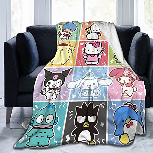 Blanket Anime Throw Cartoon Blankets Ultra Soft Flannel Bed Throws Suitable for All Seasons Warm Home Decor for Sofa Couch Chair Bedroom50 X40