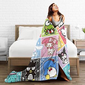 Blanket Anime Throw Cartoon Blankets Ultra Soft Flannel Bed Throws Suitable for All Seasons Warm Home Decor for Sofa Couch Chair Bedroom50 X40
