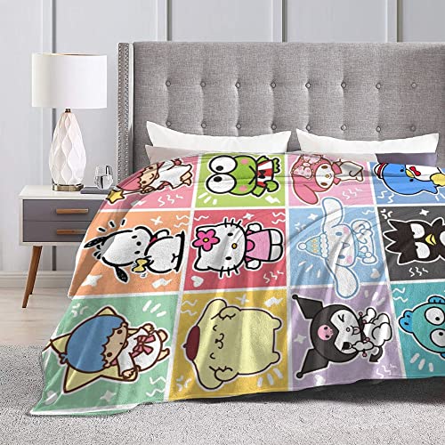Blanket Anime Throw Cartoon Blankets Ultra Soft Flannel Bed Throws Suitable for All Seasons Warm Home Decor for Sofa Couch Chair Bedroom50 X40