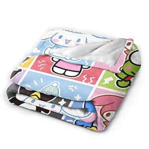 Blanket Anime Throw Cartoon Blankets Ultra Soft Flannel Bed Throws Suitable for All Seasons Warm Home Decor for Sofa Couch Chair Bedroom50 X40