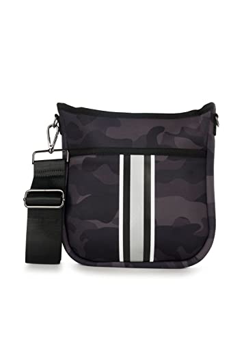 Jeri Prime Crossbody Tote by Haute Shore, Black Camo