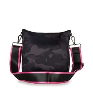 Jeri Prime Crossbody Tote by Haute Shore, Black Camo