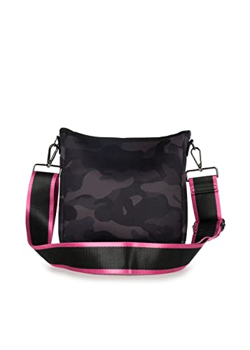 Jeri Prime Crossbody Tote by Haute Shore, Black Camo