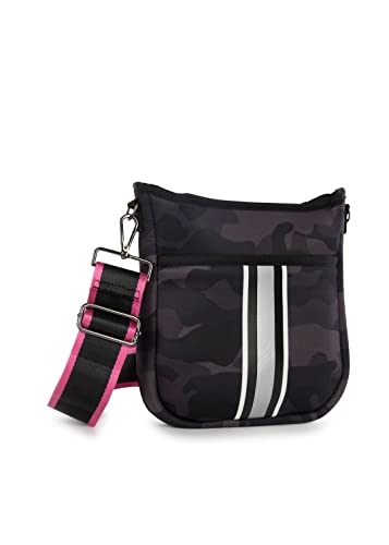 Jeri Prime Crossbody Tote by Haute Shore, Black Camo