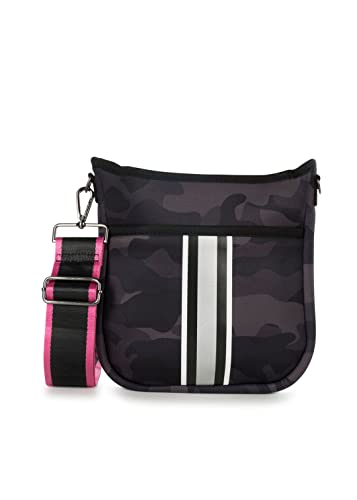 Jeri Prime Crossbody Tote by Haute Shore, Black Camo