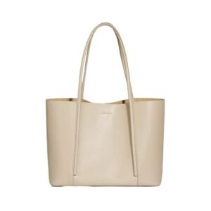 kkp soft leather tote purse zipper closure designer handbag