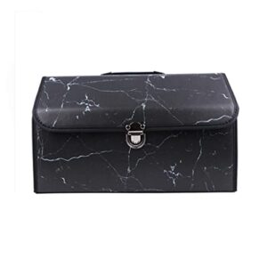 viby marbling pattern car storage box trunk pu folding car organizer box stowing tidying auto interior accessories (color : d, size : l)
