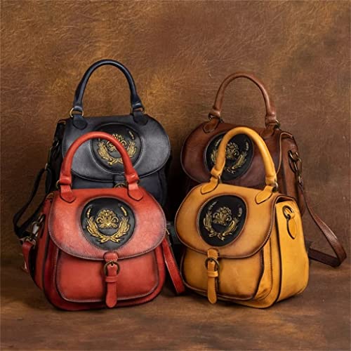 ZLXDP Women's Retro Handbag Multipurpose Shoulder Bag Women's Backpack Women's Handmade (Color : E, Size