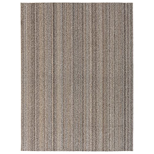 Garland Rug Striped Shag Area Rug, 9 ft. x 12 ft, Random Earthtone (Color and Design May Vary)