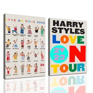 harry styles poster house music album poster cover poster canvas wall art gift room aesthetics decor all europe tour concert outfits harry styles love on tour 2022(unframe harry-01, 16x24)