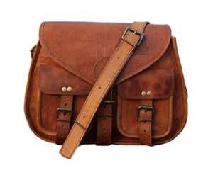 14 inch leather crossbody bags purse women shoulder bag satchel ladies tote travel purse full grain leather