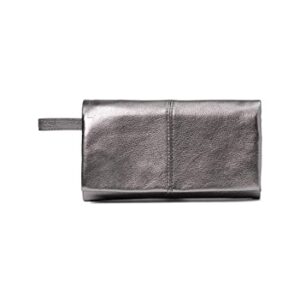 HOBO Keen Trifold Wallet For Women - Polyester Lining With Button Snap Closure, Handy and Stylish Compact Wallet Anthracite One Size One Size