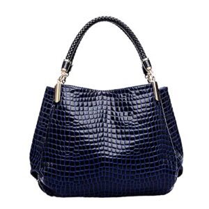 jimnoo fashion shoulder bag ladies leather handbag ladies handbag wallet fashion versatile shoulder bag (color : blue, size : one size)