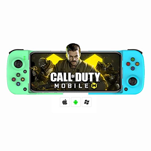 arVin Mobile Gaming Controller for iPhone iOS Android PC, Wireless Gamepad Joystick for iPhone 14/13/12/11, iPad, MacBook, Samsung Galaxy S22/S21/S20, TCL, Tablet, Call of Duty, Apex, with Back Button