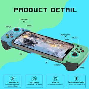 arVin Mobile Gaming Controller for iPhone iOS Android PC, Wireless Gamepad Joystick for iPhone 14/13/12/11, iPad, MacBook, Samsung Galaxy S22/S21/S20, TCL, Tablet, Call of Duty, Apex, with Back Button