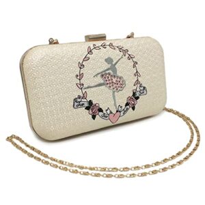 zlxdp women handbag clutch crystal evening bag flower embroidery wedding bag purse party bag chain