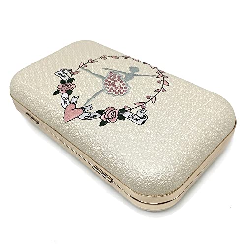 ZLXDP Women Handbag Clutch Crystal Evening Bag Flower Embroidery Wedding Bag Purse Party Bag Chain