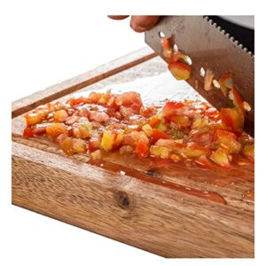 GENIGW Whole Piece Acacia Wood Cutting Board Solid Wood Rootstock Chopping board for kitchen Table Slicing Vegetables Kitchen Things