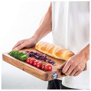 GENIGW Whole Piece Acacia Wood Cutting Board Solid Wood Rootstock Chopping board for kitchen Table Slicing Vegetables Kitchen Things