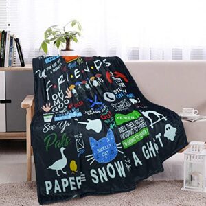 bnejvif friends tv show blanket throw friends tv show merchandise gifts flannel blanket for sofa couch bed 50″x60″