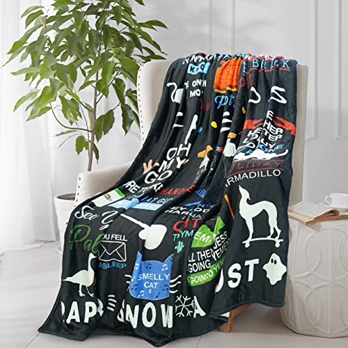 Bnejvif Friends TV Show Blanket Throw Friends Tv Show Merchandise Gifts Flannel Blanket for Sofa Couch Bed 50"x60"