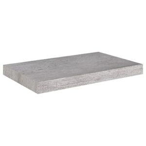 SCARSON Floating Wall Shelf Concrete Gray 19.7"x9.1"x1.5" MDF Gray (1.54KG/3.388LB)