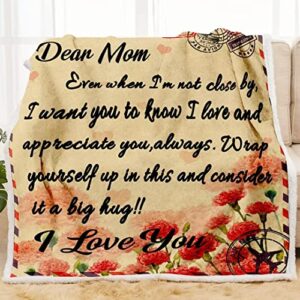 cwwbpiw gifts for mom, mom gifts, mother’s day blanket gifts for mom, mom birthday gifts, birthday gifts for mom, mom birthday gifts from daughter son soft throw blanket 50″x60″