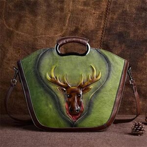 zlxdp vintage ladies handbag embossed handmade handbag ladies shoulder messenger bag (color : e, size