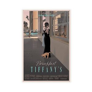 breakfast at tiffany’s movie canvas poster bedroom decor sports landscape office room decor gift unframe-style 12x18inch(30x45cm)