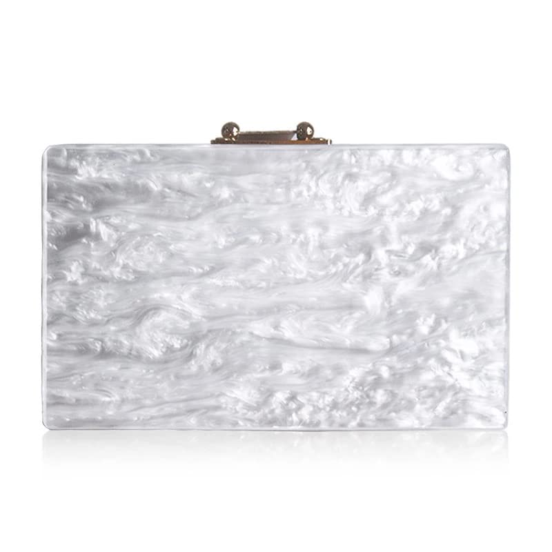 ZLXDP Prom Evening Bag Diamond Flower Clutch Bag Hollow Relief Acrylic Banquet Party Purse Women's Shoulder Bag