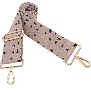 purse straps replacement crossbody – crossbody bag straps for purses, wide handbag shoulder strap for tote bags guitar style white leopard (wide:2””)medium