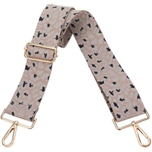 Purse Straps Replacement Crossbody - Crossbody Bag Straps for Purses, Wide Handbag Shoulder Strap for Tote Bags Guitar Style White Leopard (Wide:2'''')Medium