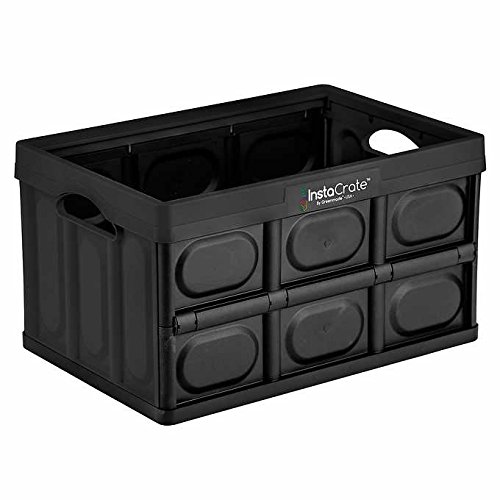 2 Set of 3-pack Instacrate Collapsible 12-gallon Storage Bin for Easy Storage (Black)