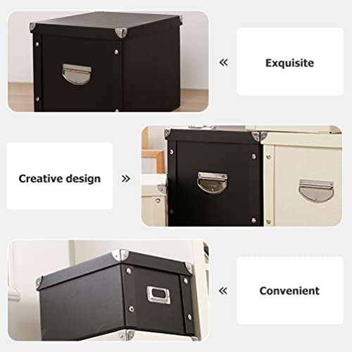 Cabilock Collapsible Storage Box Clothes Storage Case With Lid Bedroom Storage Holder