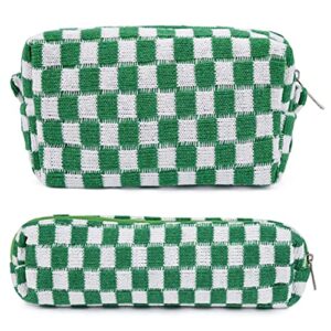 checkered pouch (green/white)