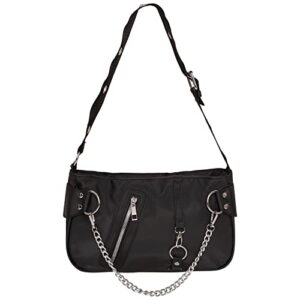 ro rox veda handbag hobo chain d-ring women’s shoulder bag punk gothic