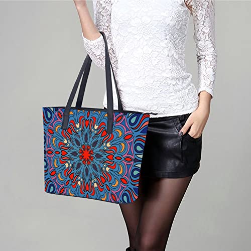 Womens Handbag Florals Pattern Leather Tote Bag Top Handle Satchel Bags For Lady