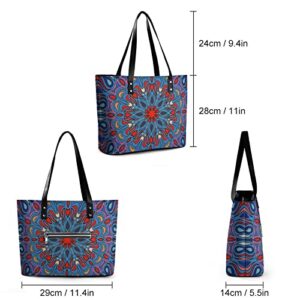 Womens Handbag Florals Pattern Leather Tote Bag Top Handle Satchel Bags For Lady