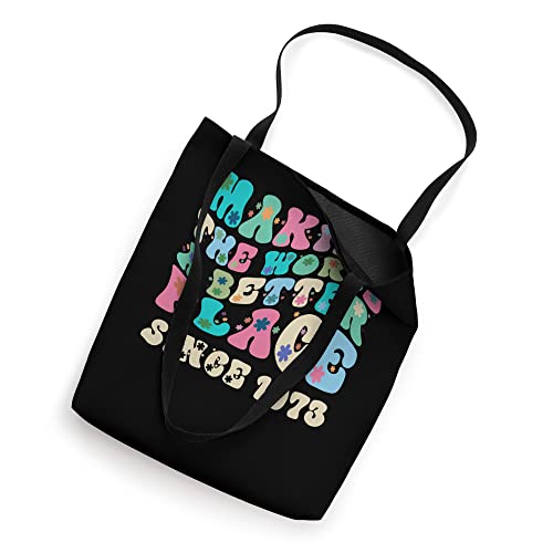 Retro vintage making the world a better place since 1973 Tote Bag