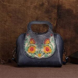 zlxdp women’s handbags vintage handbags women’s bags autumn and winter vintage embossed shoulder bags (color : e, size