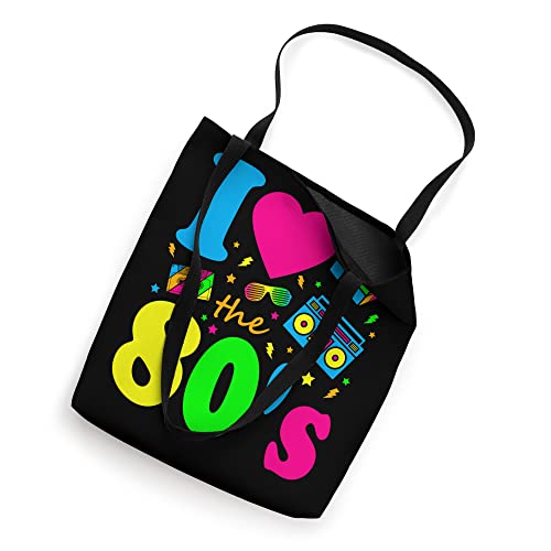 I Love The 80's Eighties Party Dress Retro Tote Bag