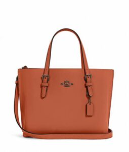 coach leather mollie tote 25, sunset