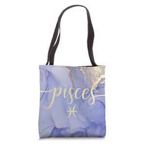 pisces star zodiac sign constellation astrology black tote bag