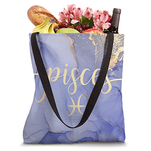 Pisces Star Zodiac Sign Constellation Astrology Black Tote Bag