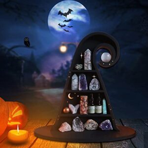 witch hat shelf crystals wall decor crystal shelf display boho shelves essential display shelf for bedroom dorm room office