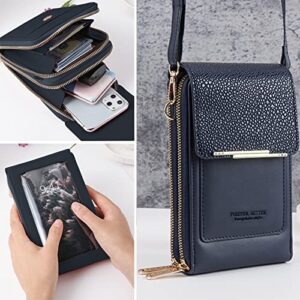 Yanvan Small Crossbody Cell Phone Purse for Women, Mini Satchel Shoulder Handbag Wallet with Credit Card Slots