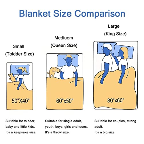 Cute Blanket Ultra Soft Lightweight Flannel Throw Blankets and Throws for Sofa Couch Living Room Kids Adults Gifts 50"x40"